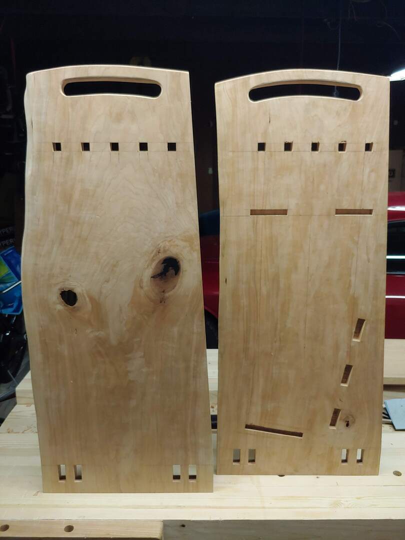 Figure 6. Ends laid out and cut.