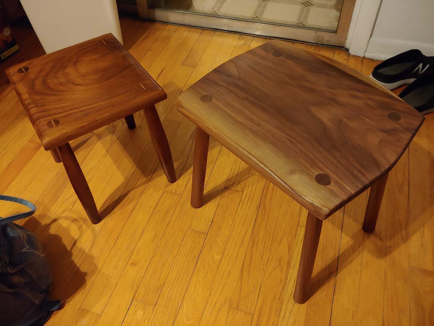 Figure 5. The first stool on the left and new on the right.